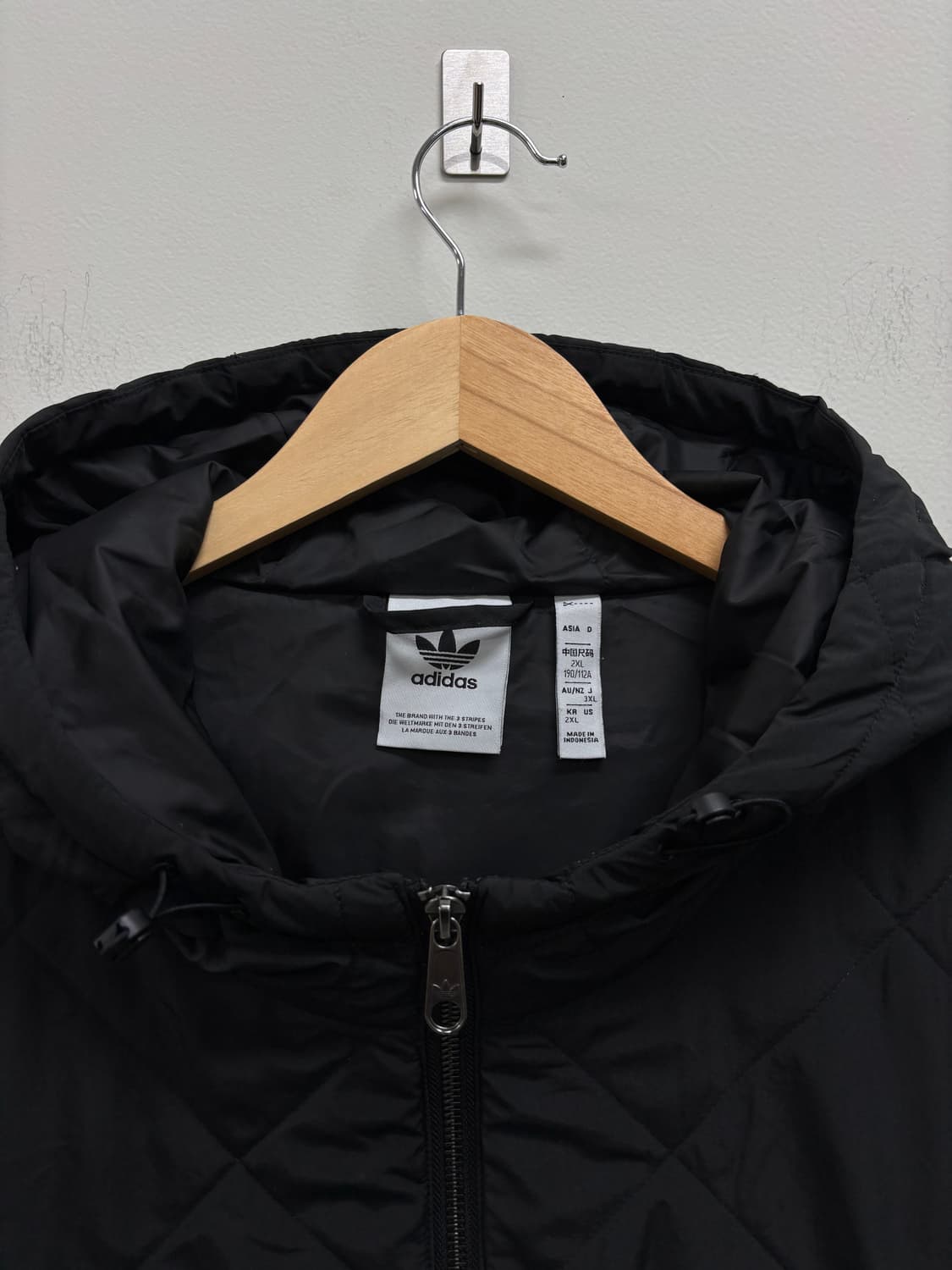 아디다스 누빔 아노락 블랙 2XL [50924]  상품이미지3