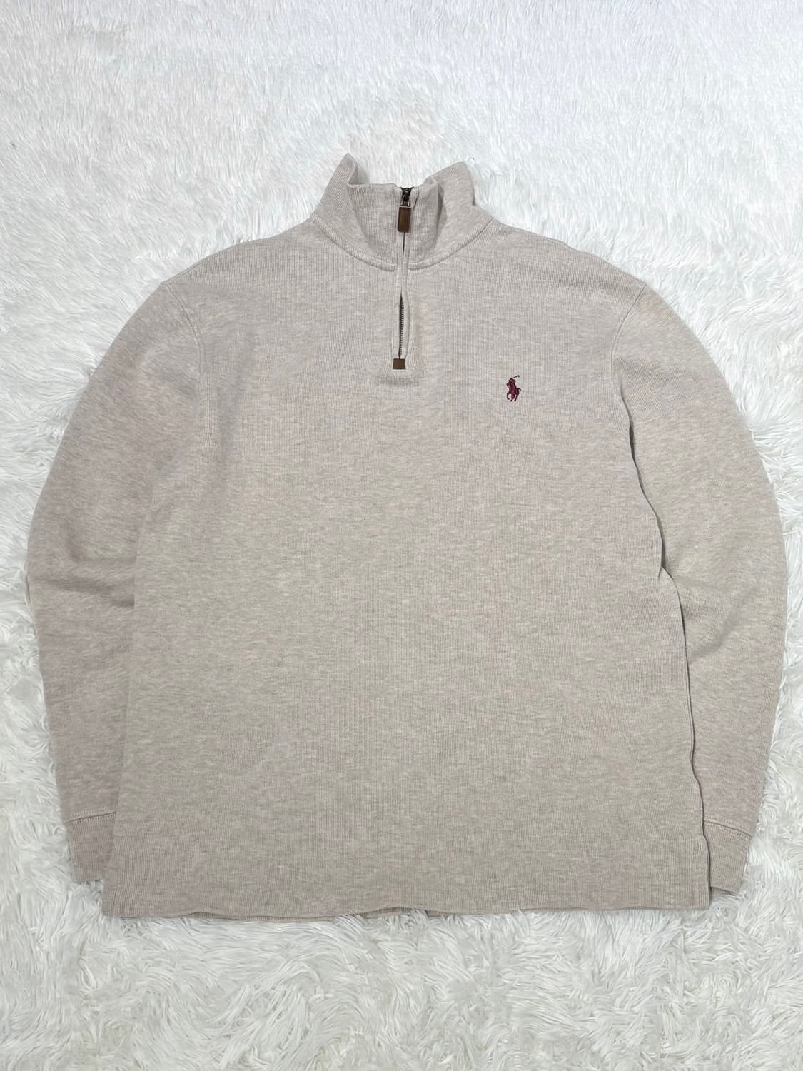 폴로랄프로렌 베이지 포니 니트 반집업 상품이미지4