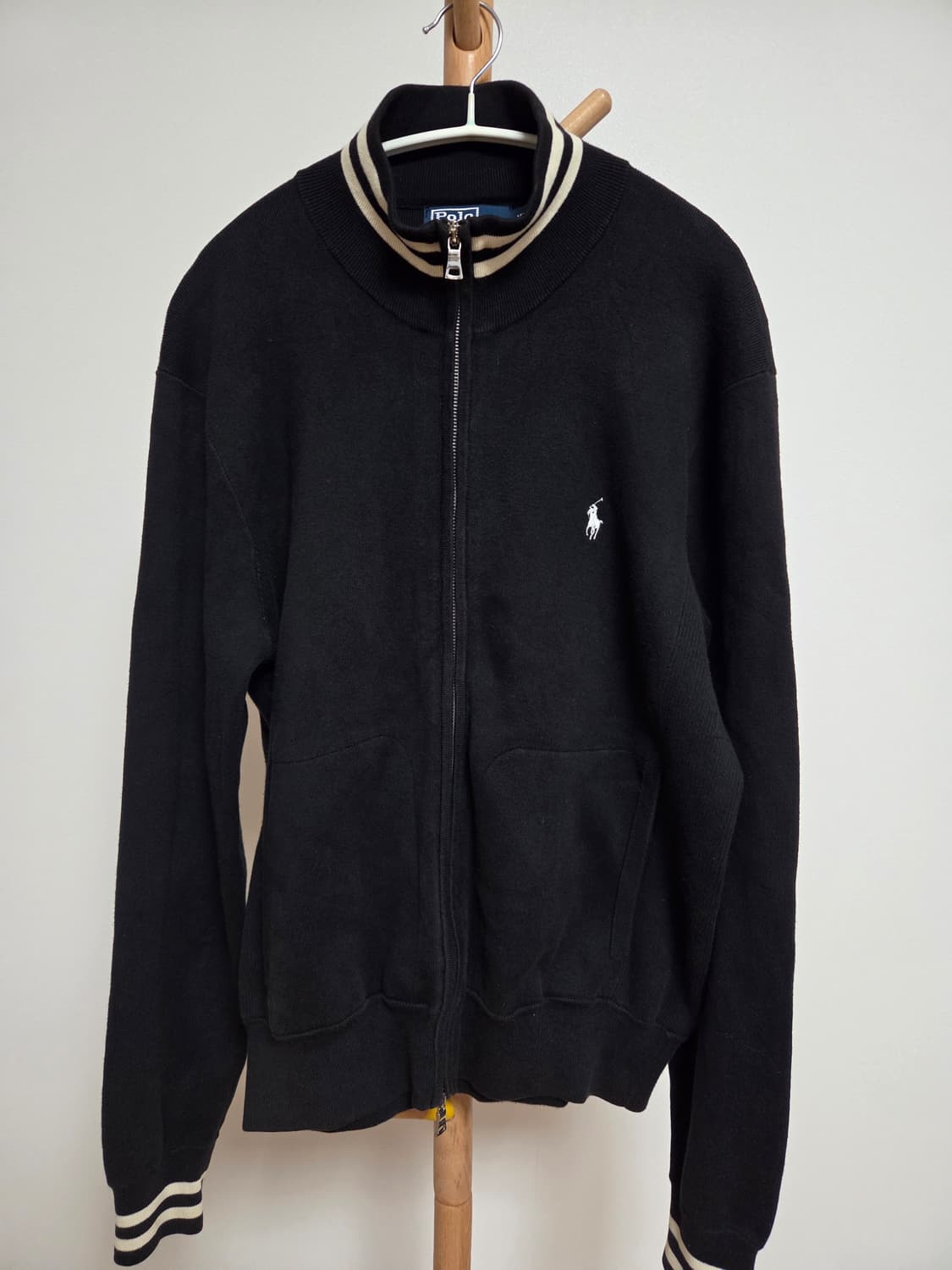 (정품) 폴로 랄프로렌 블랙 투웨이 집업 니트 XL(105~100) 상품이미지1