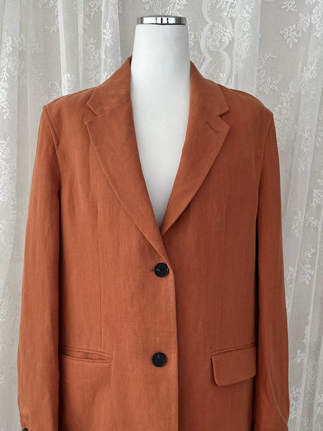 85-92-160) 스튜디오 톰보이 린넨 자켓 블레이저 오렌지 상품이미지3