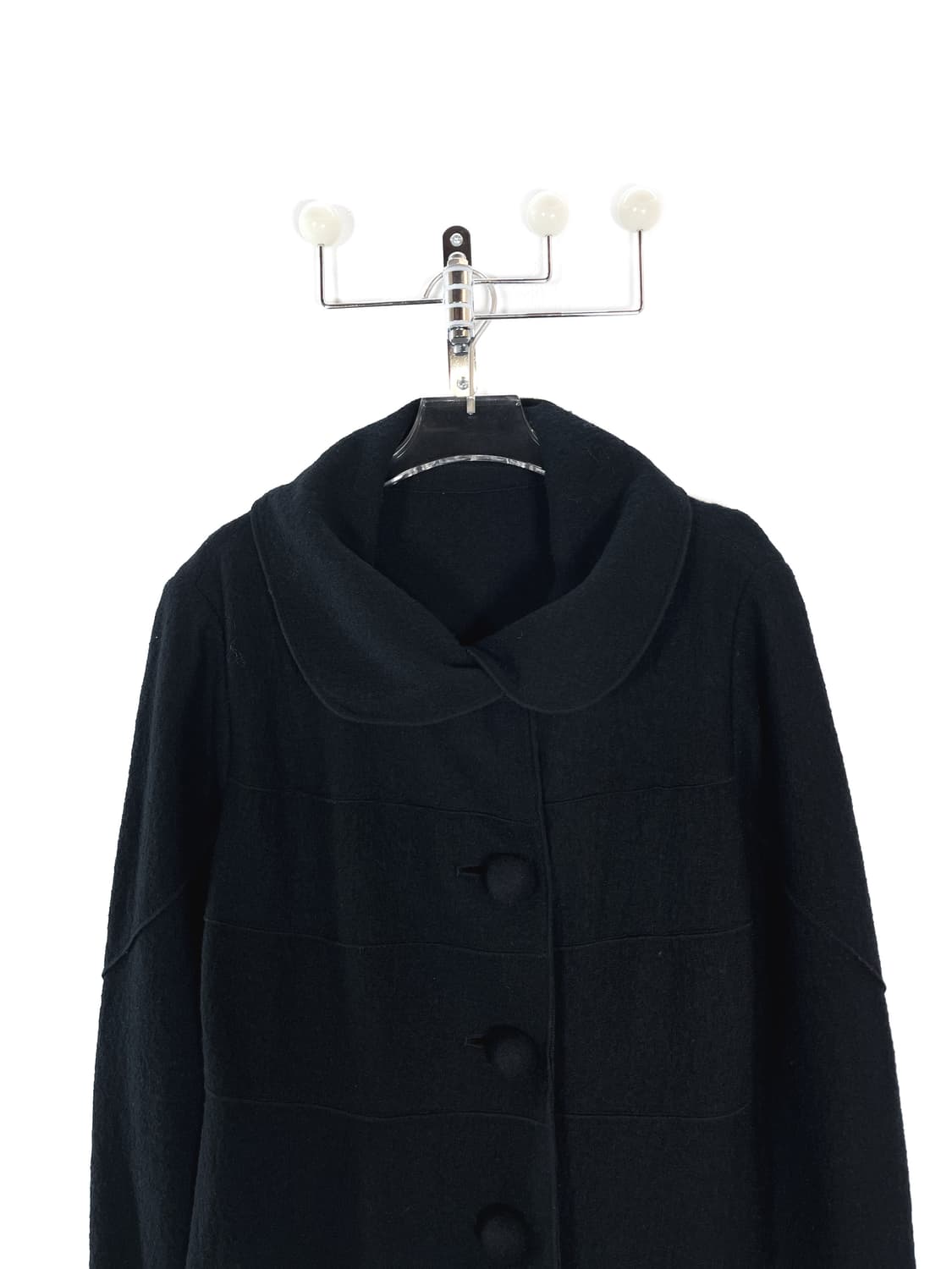 빈티지 라운드 카라 울 코트 상품이미지2