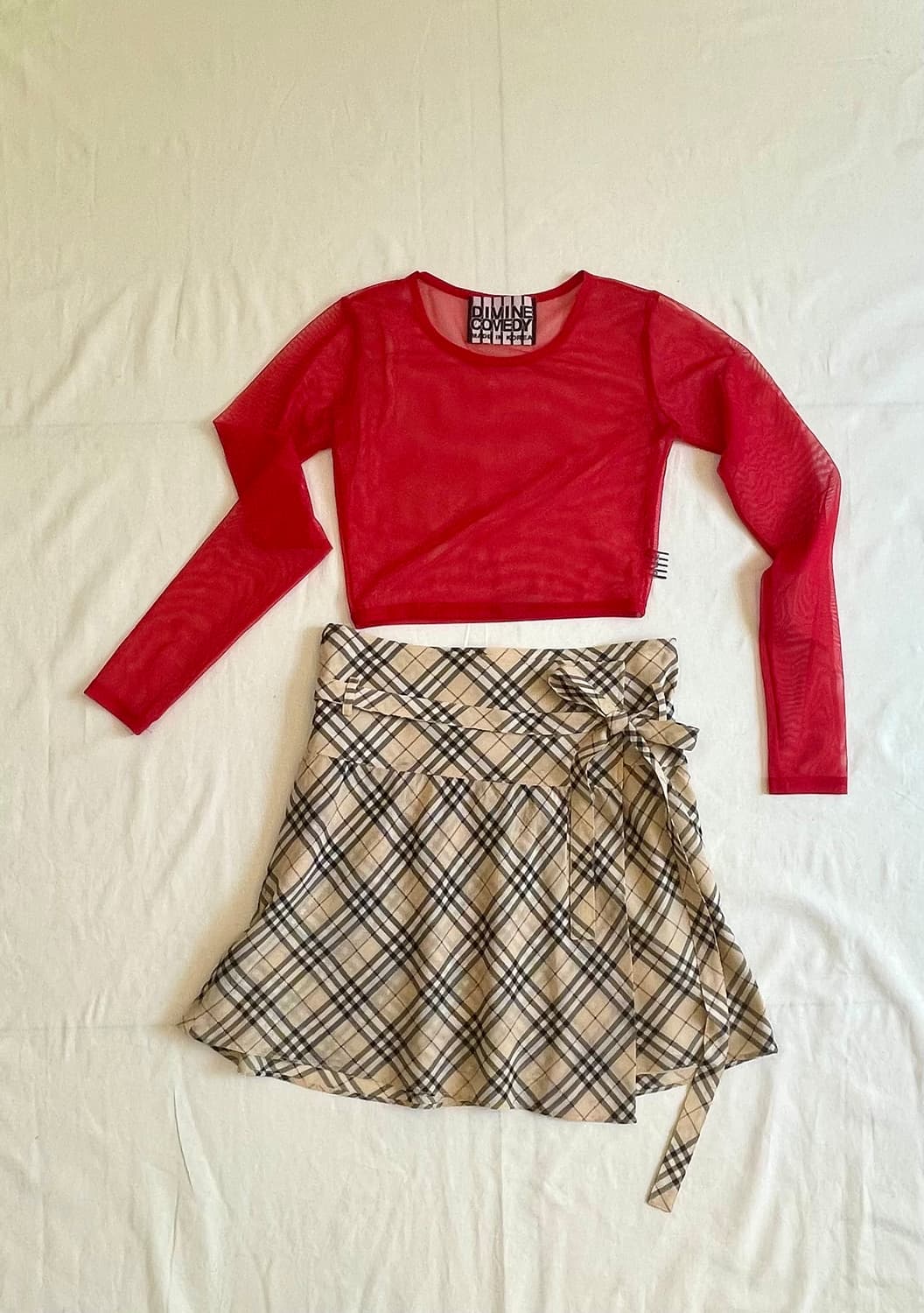 버버리 노바체크 리본 랩 미니 스커트 (민트급 컨디션) 상품이미지9