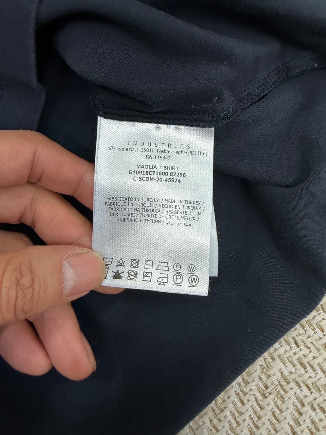 정품) 몽클레어 남성 네이비 반팔 티셔츠 XL 상품이미지7