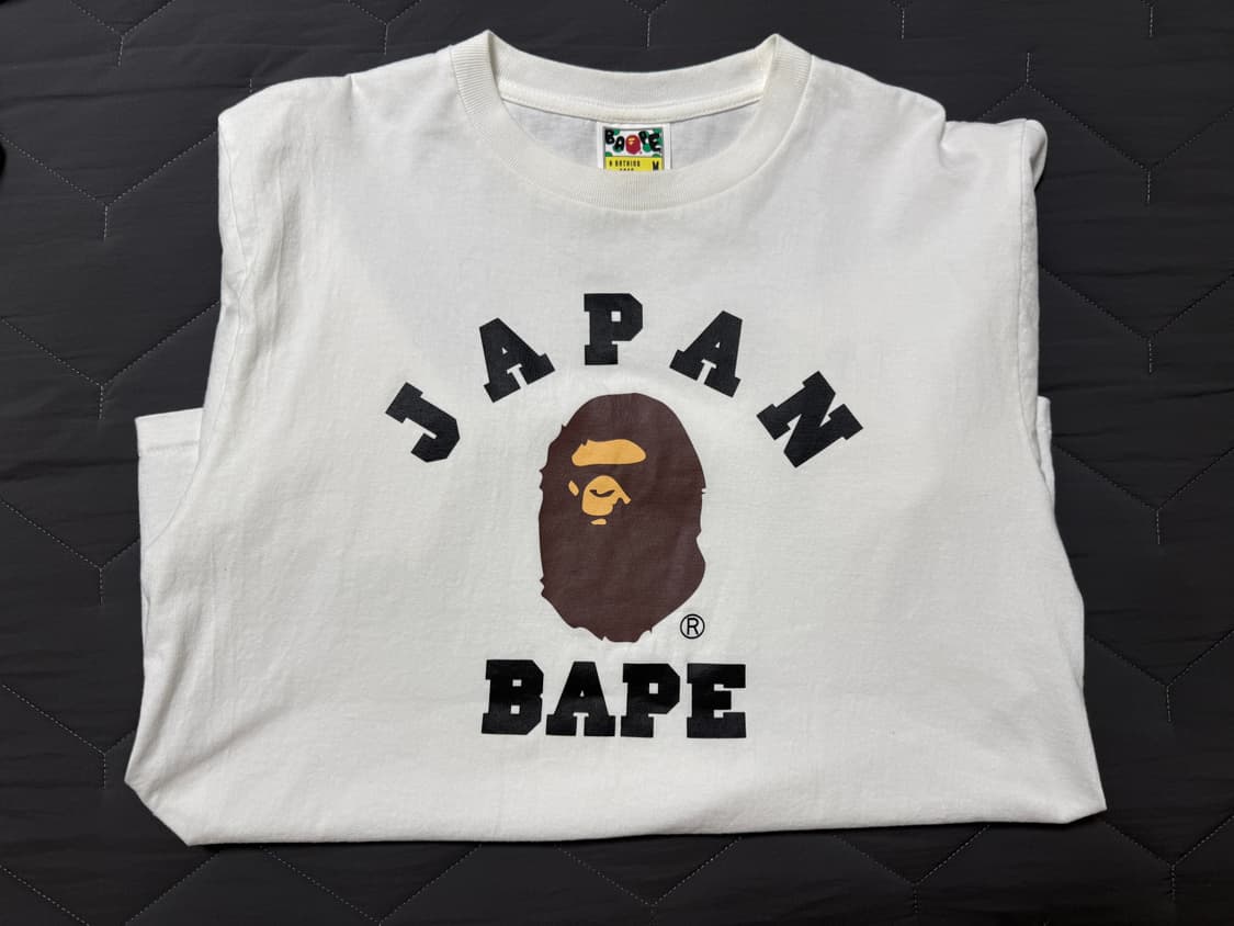베이프 재팬 컬리지 시티 티셔츠 화이트 M 상품이미지1