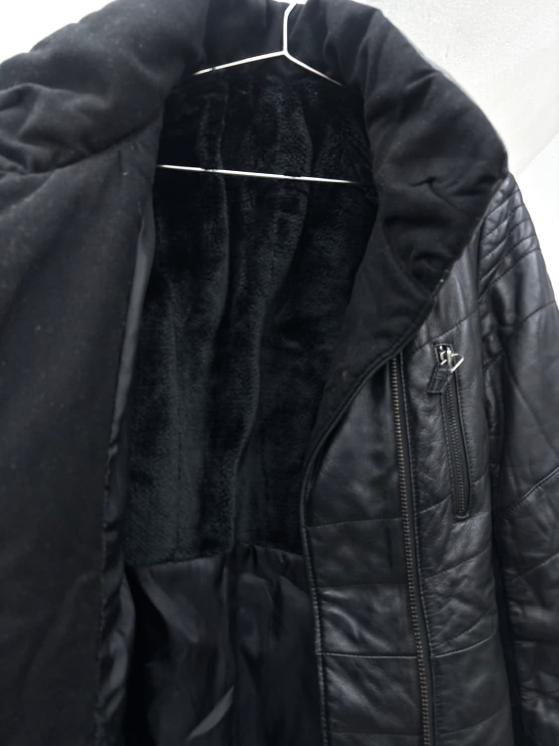 Lambskin leather high-neck jacket   상품이미지9