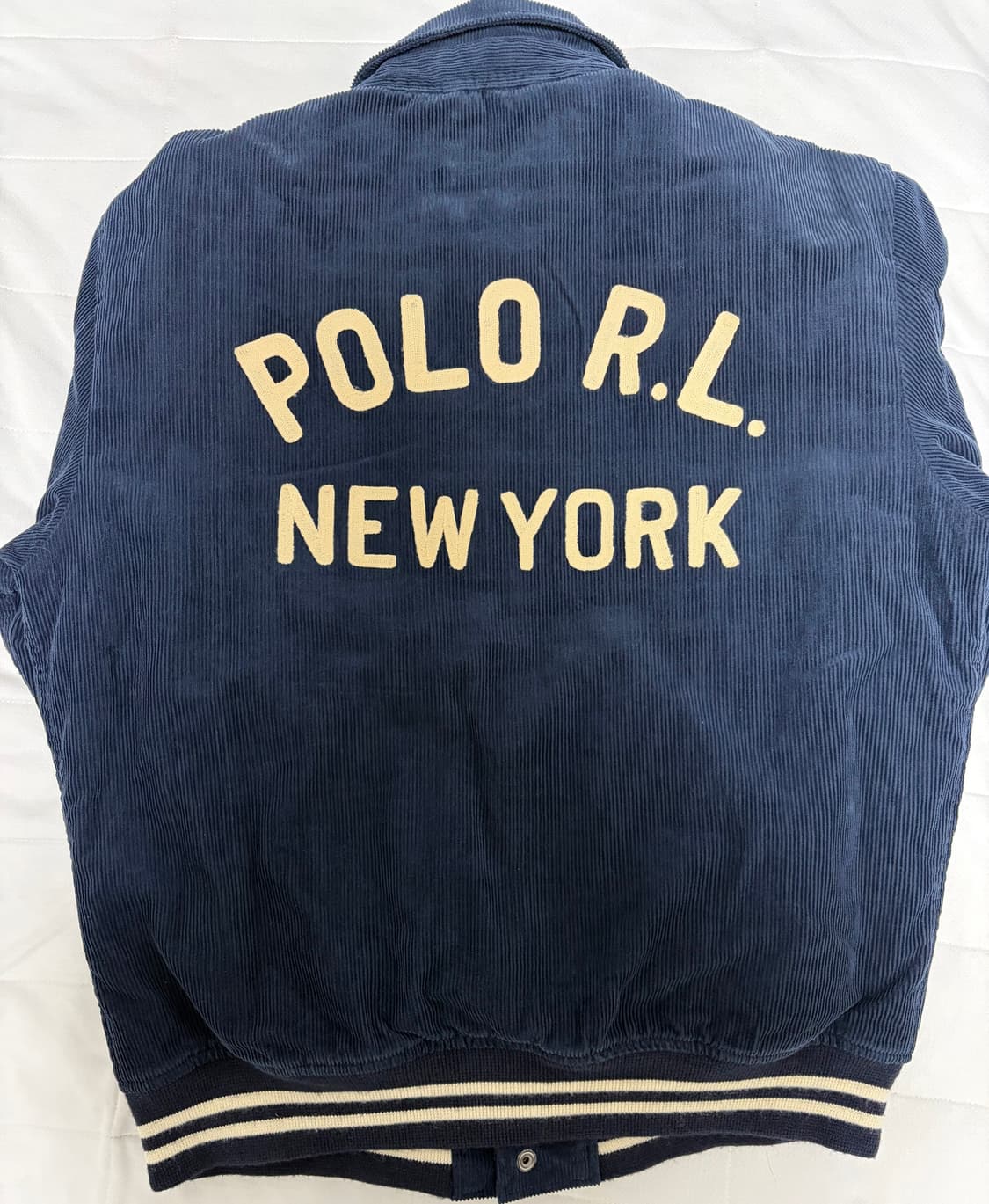 폴로 코듀로이 레터자켓 M 새상품 판매합니다 상품이미지2