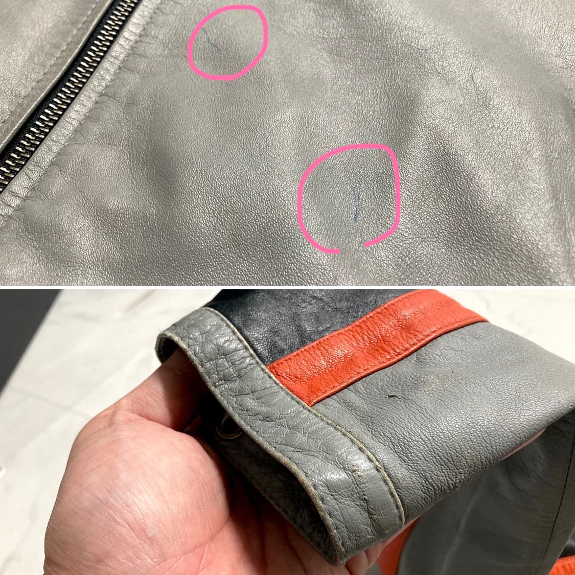 00s 푸부 양가죽 리얼레더 레이싱 자켓 100 L 상품이미지10