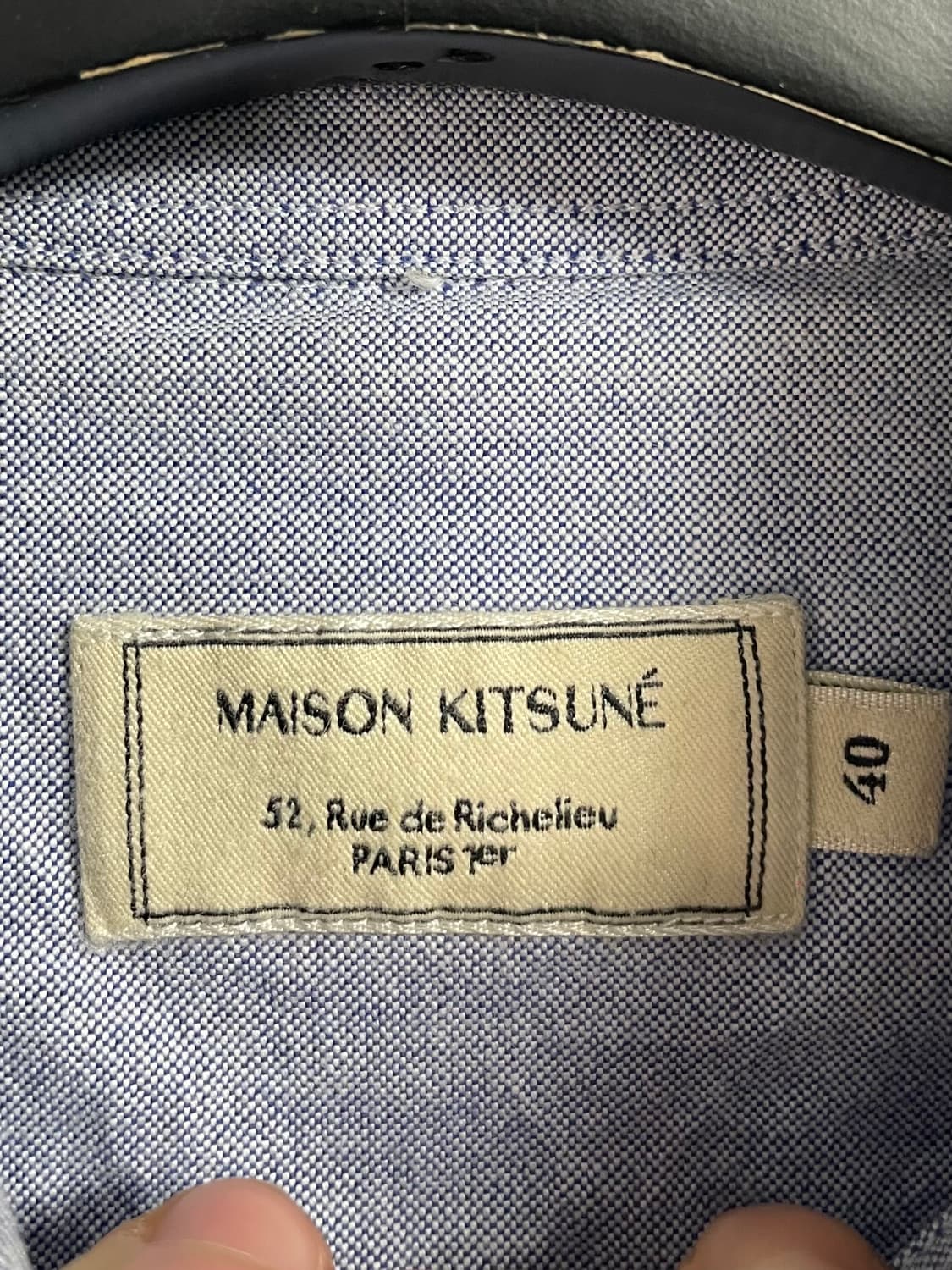 메종키츠네 폭스로고 옥스포드 셔츠 (on.562) 상품이미지7