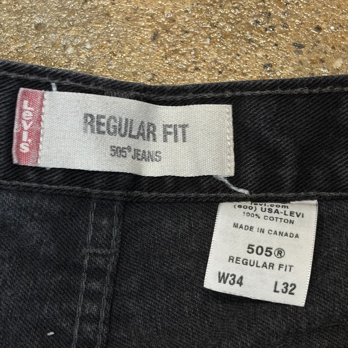 Made in Canada 미국 빈티지 리바이스 505 블랙진 청바지 상품이미지4