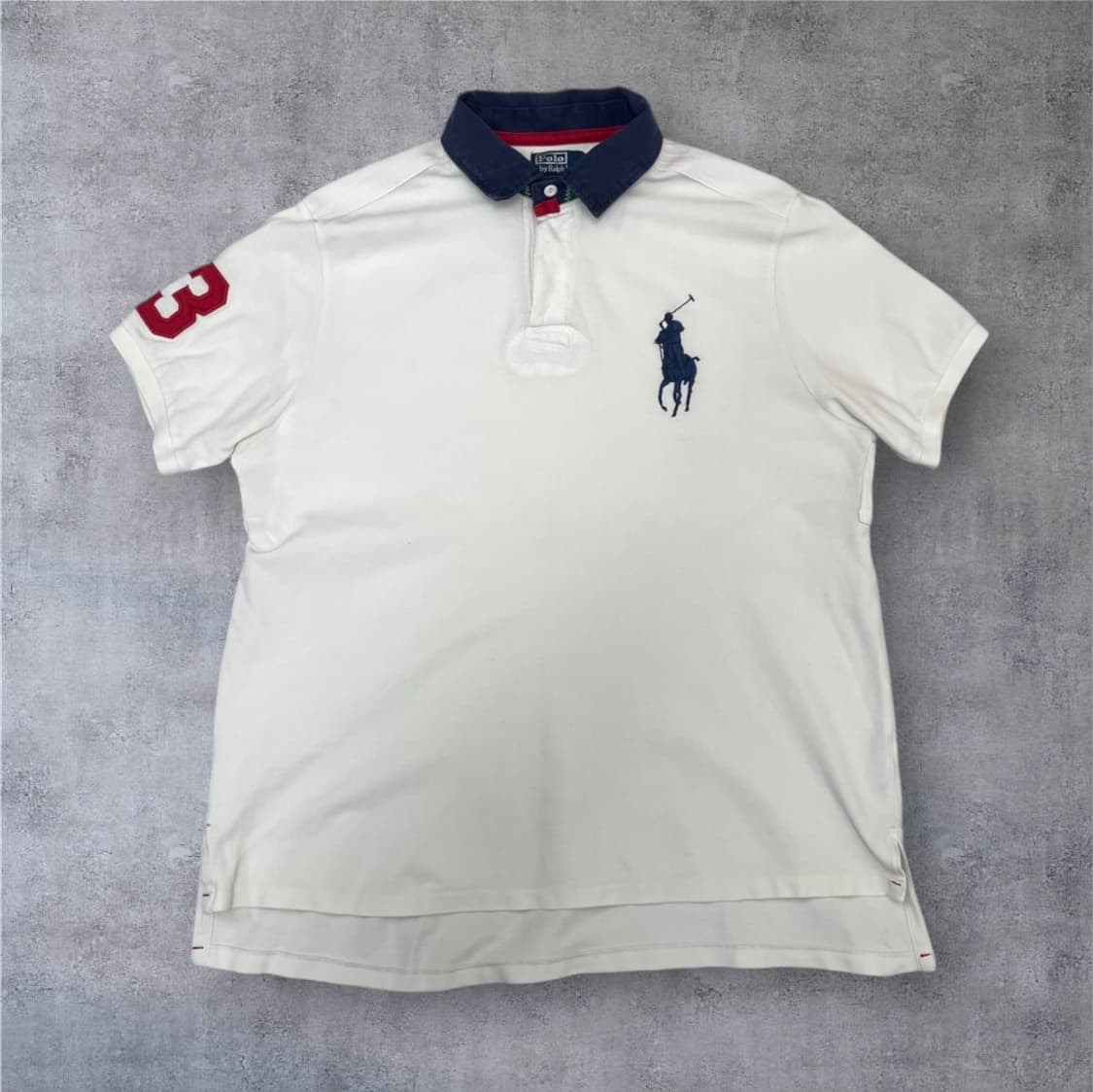 폴로 랄프로렌 화이트 빅포니 반팔 카라티 2XL 상품이미지1