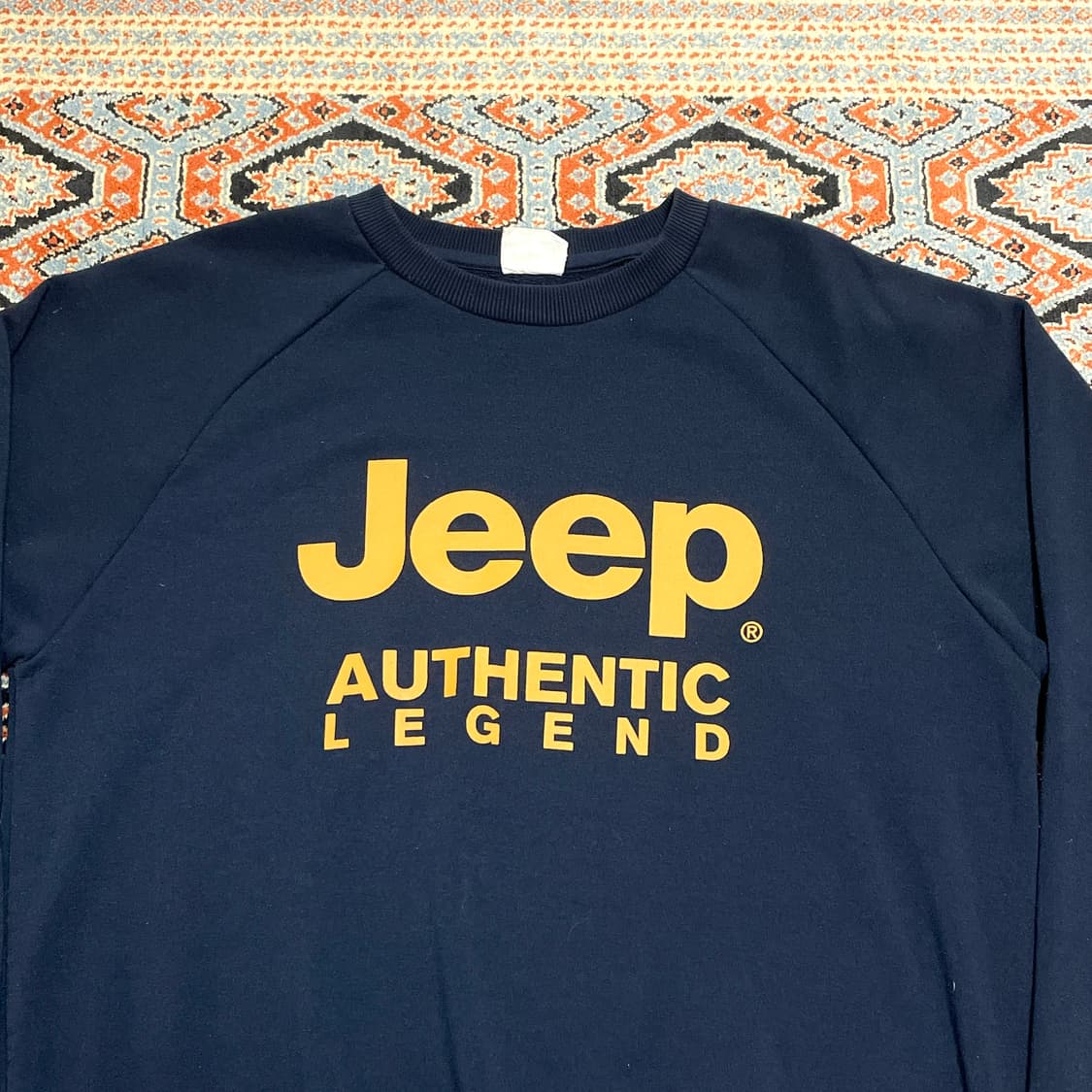 지프 스펠로고 네이비 기모 맨투맨 남성M 상품이미지2