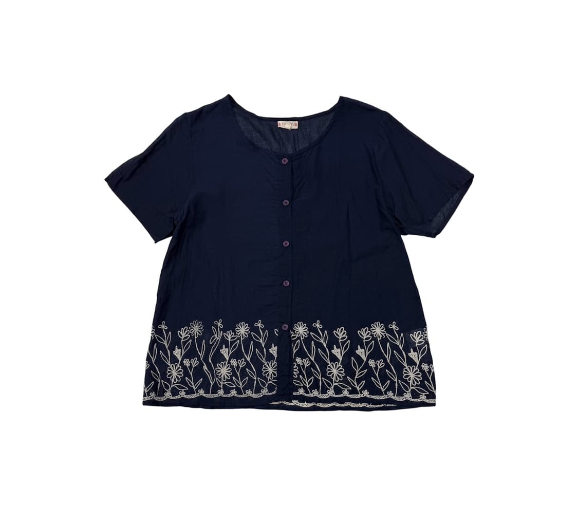 Sheer floral printed blouse 상품이미지1
