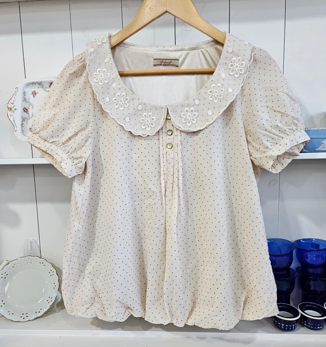 도트 벌룬 큐티 블라우스 상품이미지1