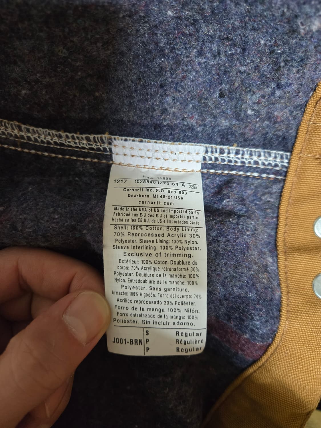 칼하트 디트로이트 j001 S사이즈 팝니다 상품이미지9