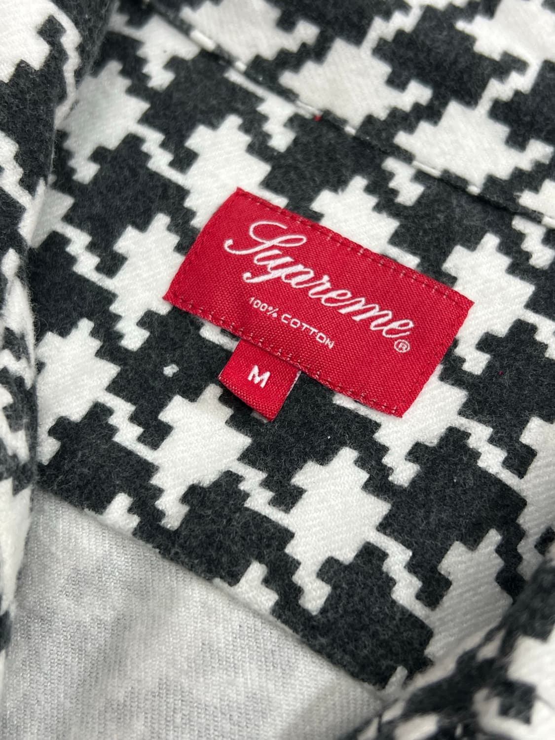 Supreme Houndstooth Flannel Zip Up Shirt 상품이미지4