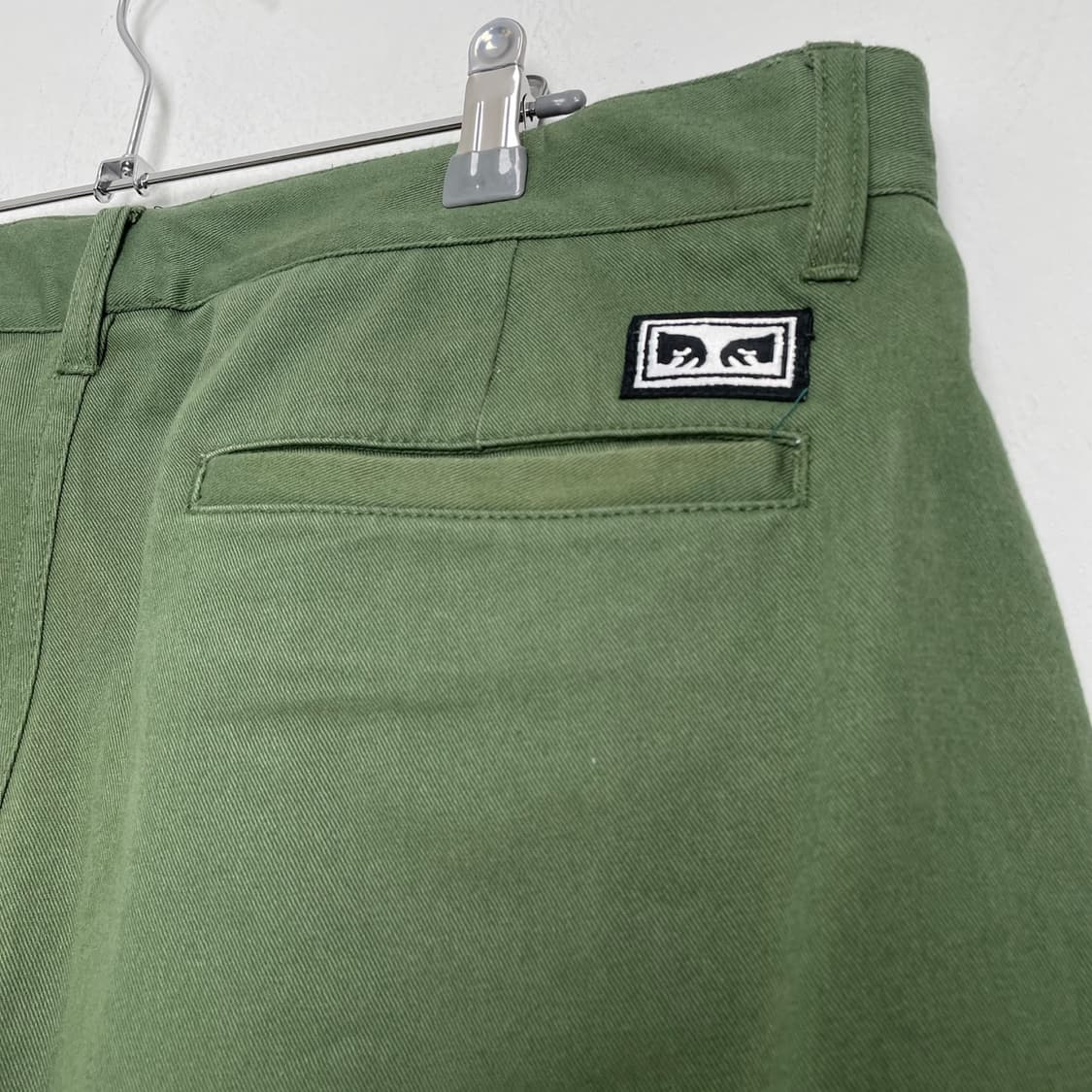 오베이 Obey 라이트 카키 코튼 와이드 워크팬츠 상품이미지7