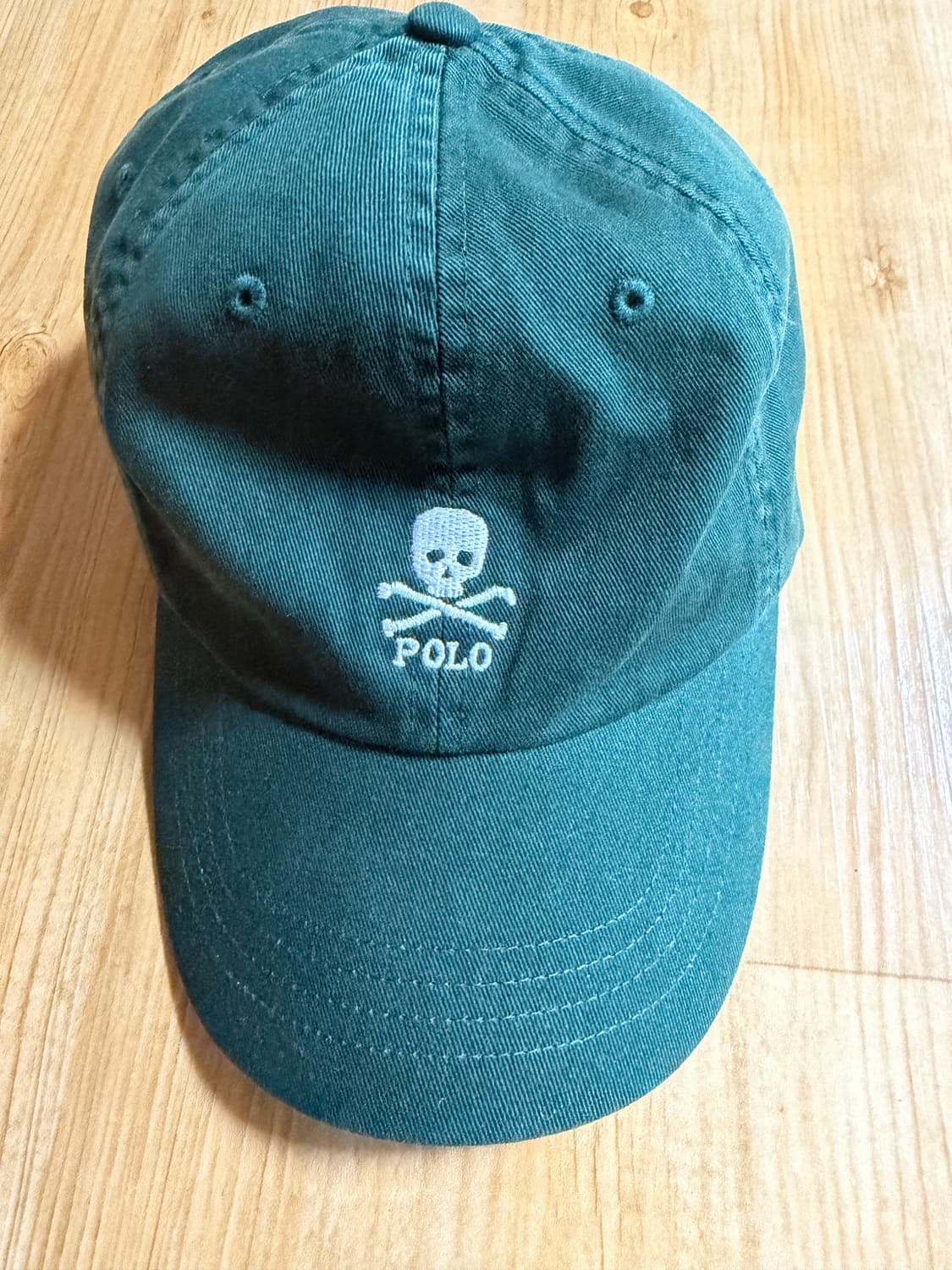 폴로 스컬 치노 볼캡 그린 컬러 모자 상품이미지1