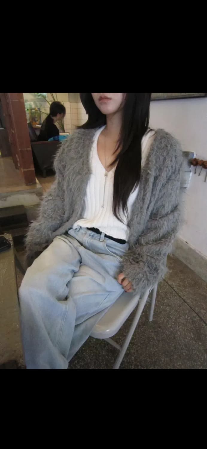 헤비브-제니 퍼 가디건 상품이미지1