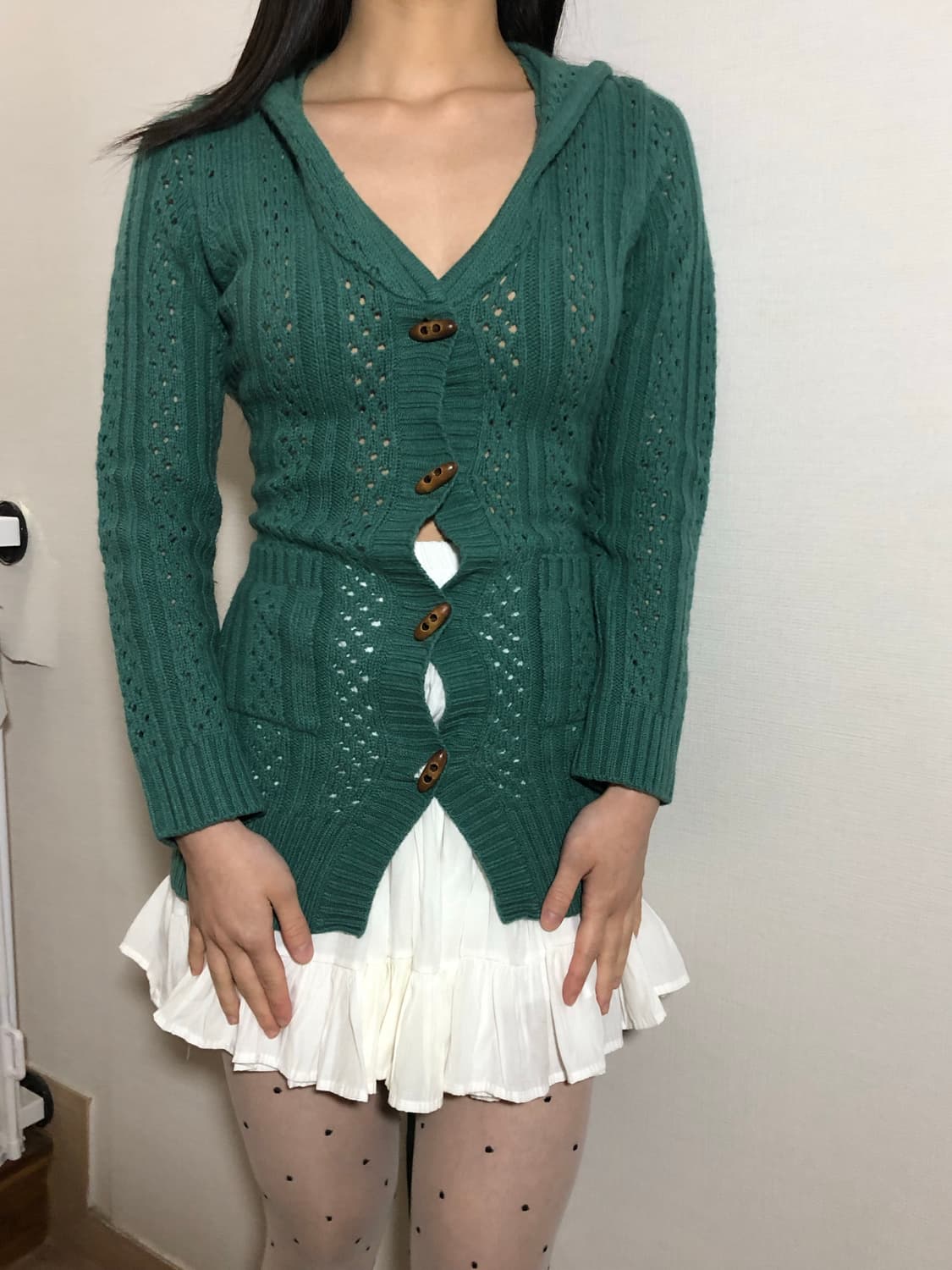 빈티지 청록 더플 가디건 상품이미지3