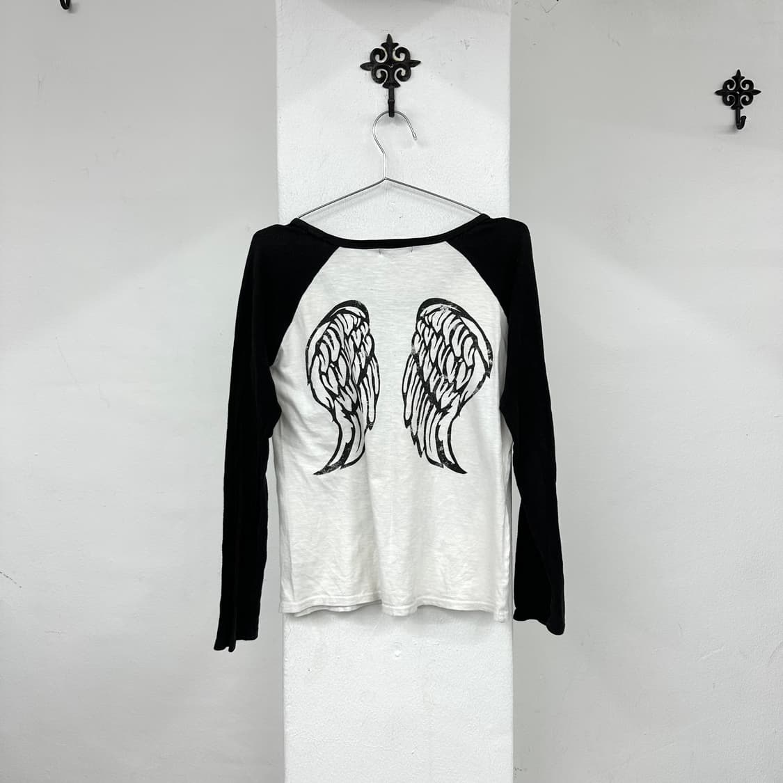 Skull printing raglan sleeve 상품이미지3
