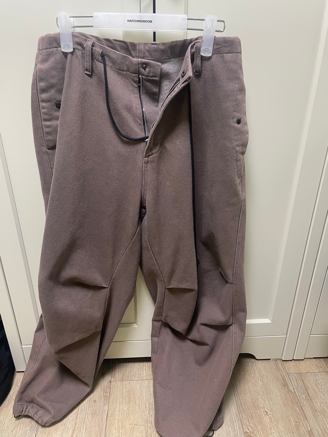 해칭룸 스노우진 팬츠 워시드 브라운 2사이즈 상품이미지2