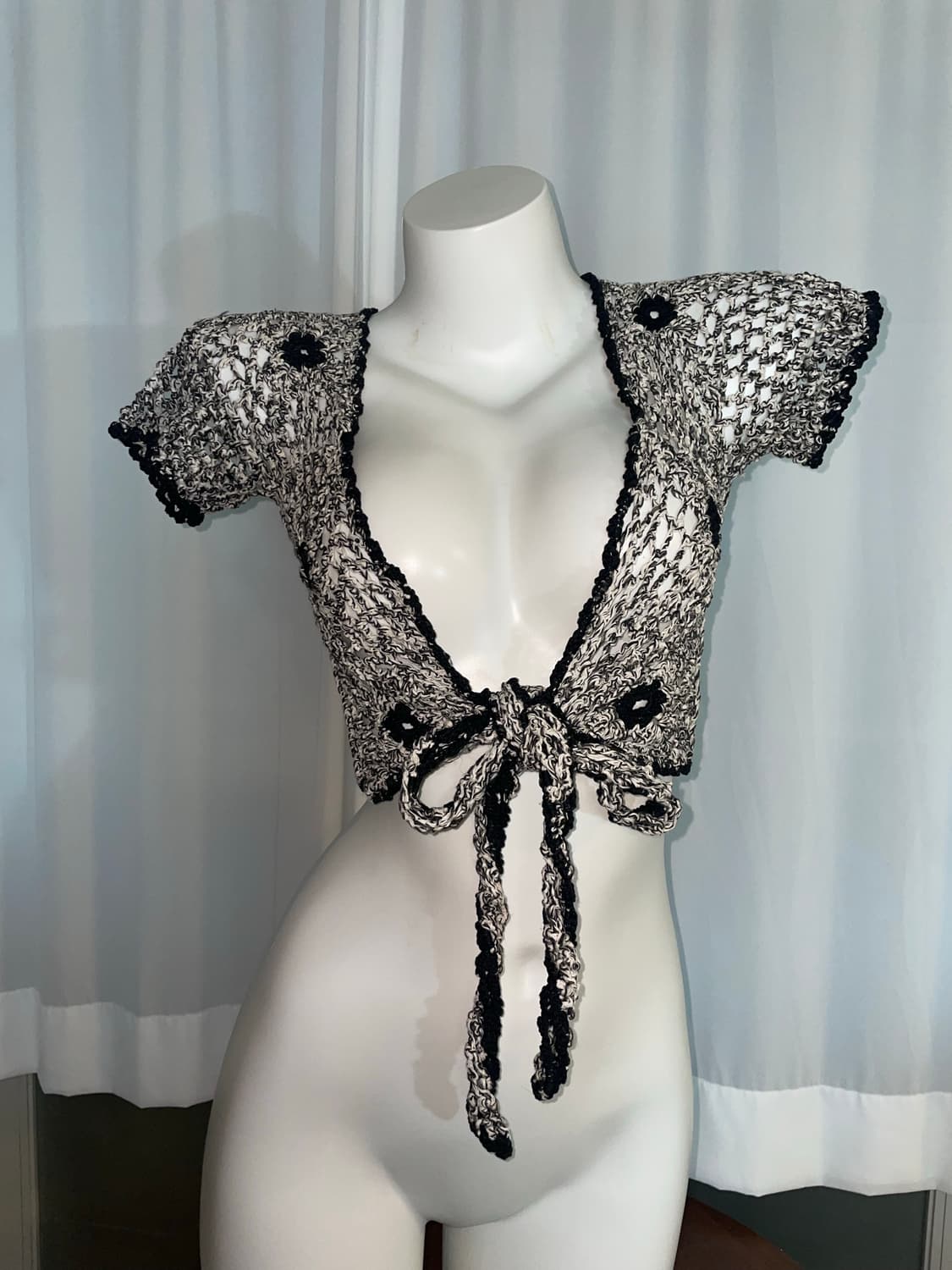 런던 빈티지 니트 볼레로 가디건 상품이미지1