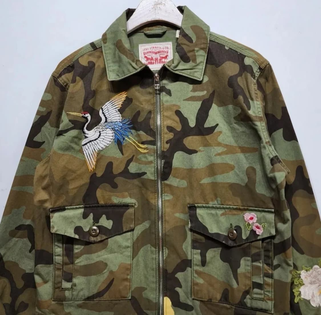 리바이스 카모 자수 점퍼 S 상품이미지2