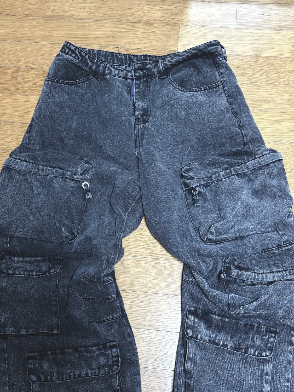 자라 utility pocket jean gray 상품이미지5