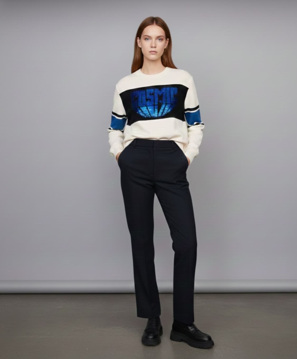 마쥬 스팽클 울블렌드 루즈핏 니트탑 66사이즈 상품이미지1