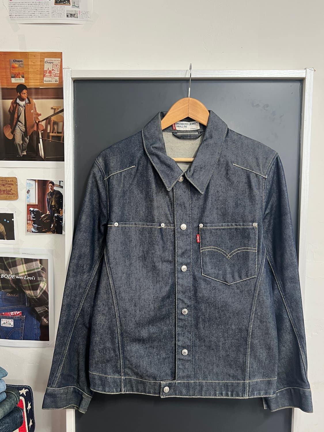00s Levis 리바이스 엔지니어드 생지 데님 셔츠 상품이미지3