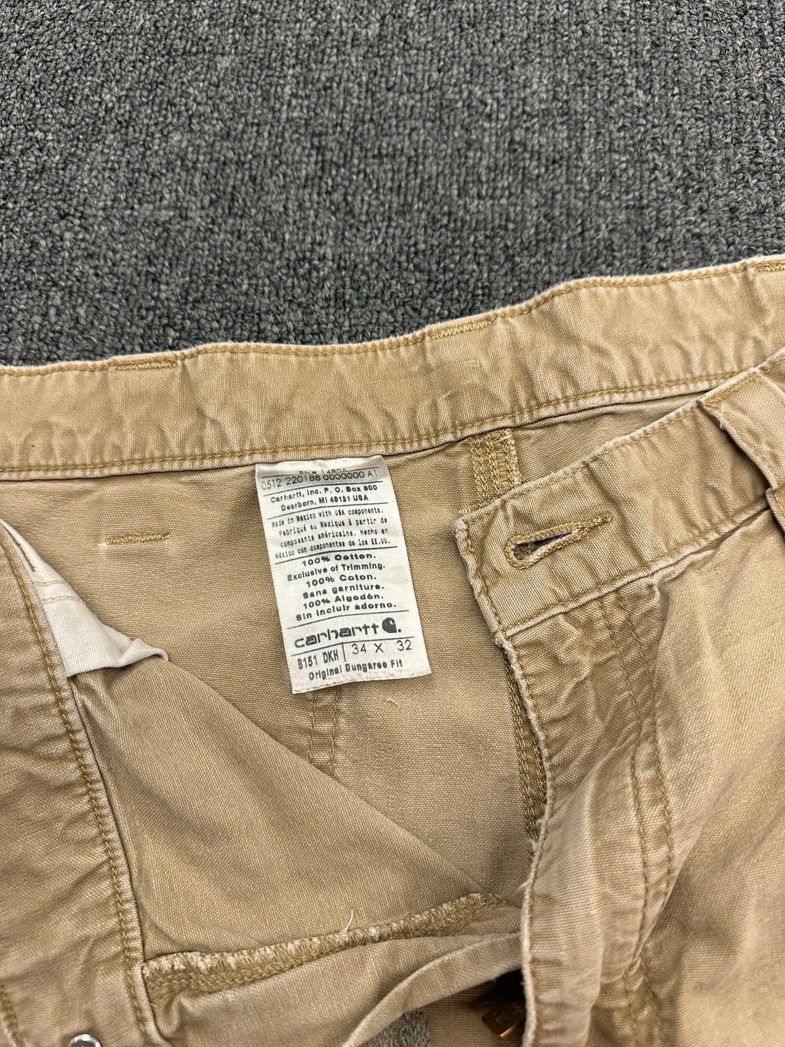 34) 칼하트 싱글니 베이지 워크팬츠 상품이미지8