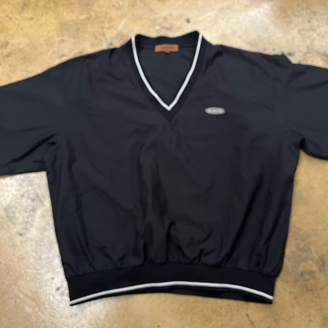 [정품/100] 미쏘니 블랙 V넥 풀오버 바람막이 b16 상품이미지3