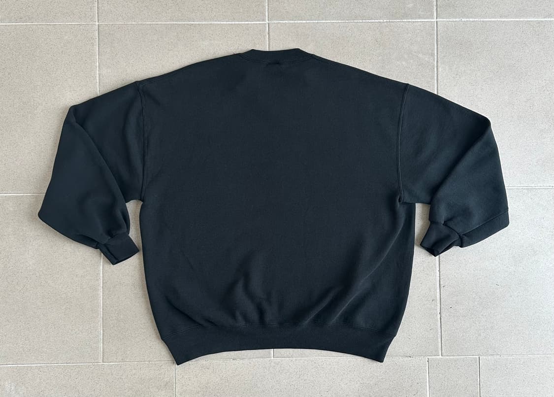 90s 빈티지 러셀 스웻셔츠 블랙 XXL USA 상품이미지2