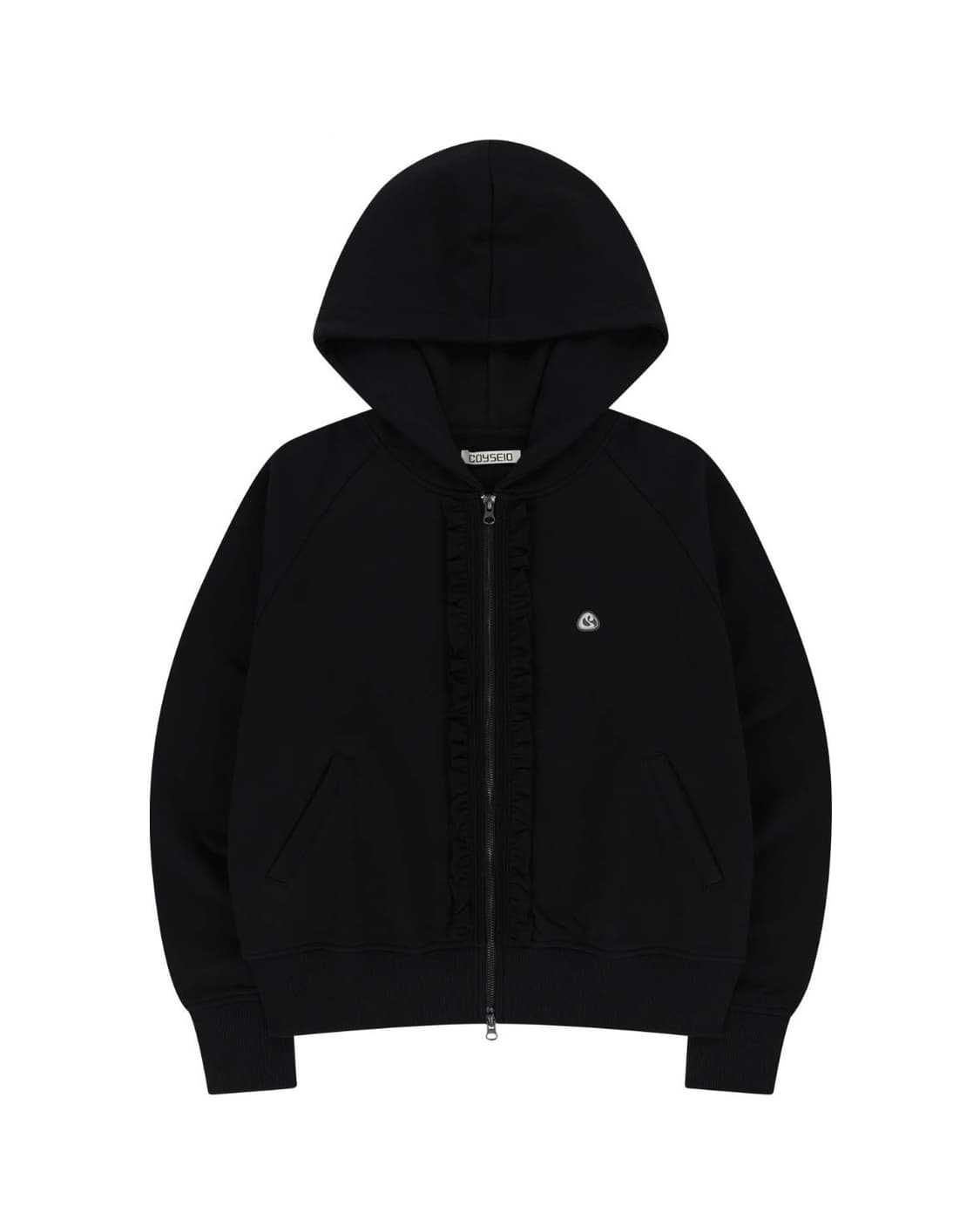 COYSEIO RUFFLE LACE HOOD ZIP-UP 상품이미지1