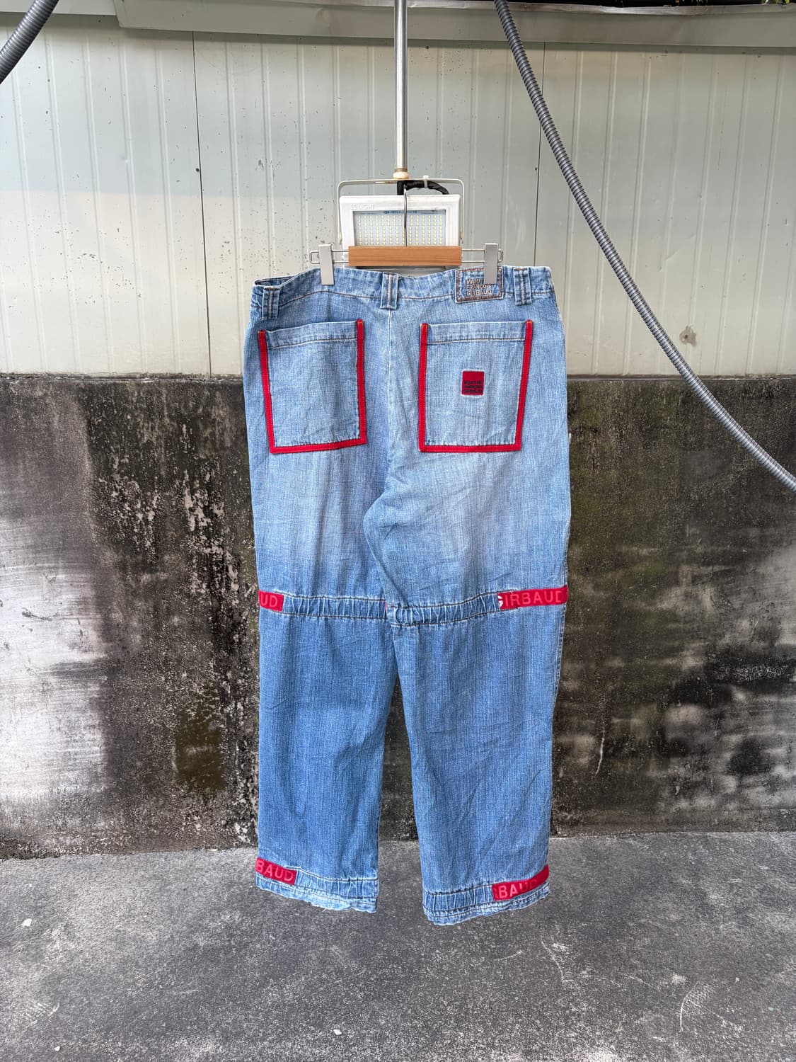 90‘s 마리떼 프랑소와 저버 벨크로 데님 팬츠 상품이미지5