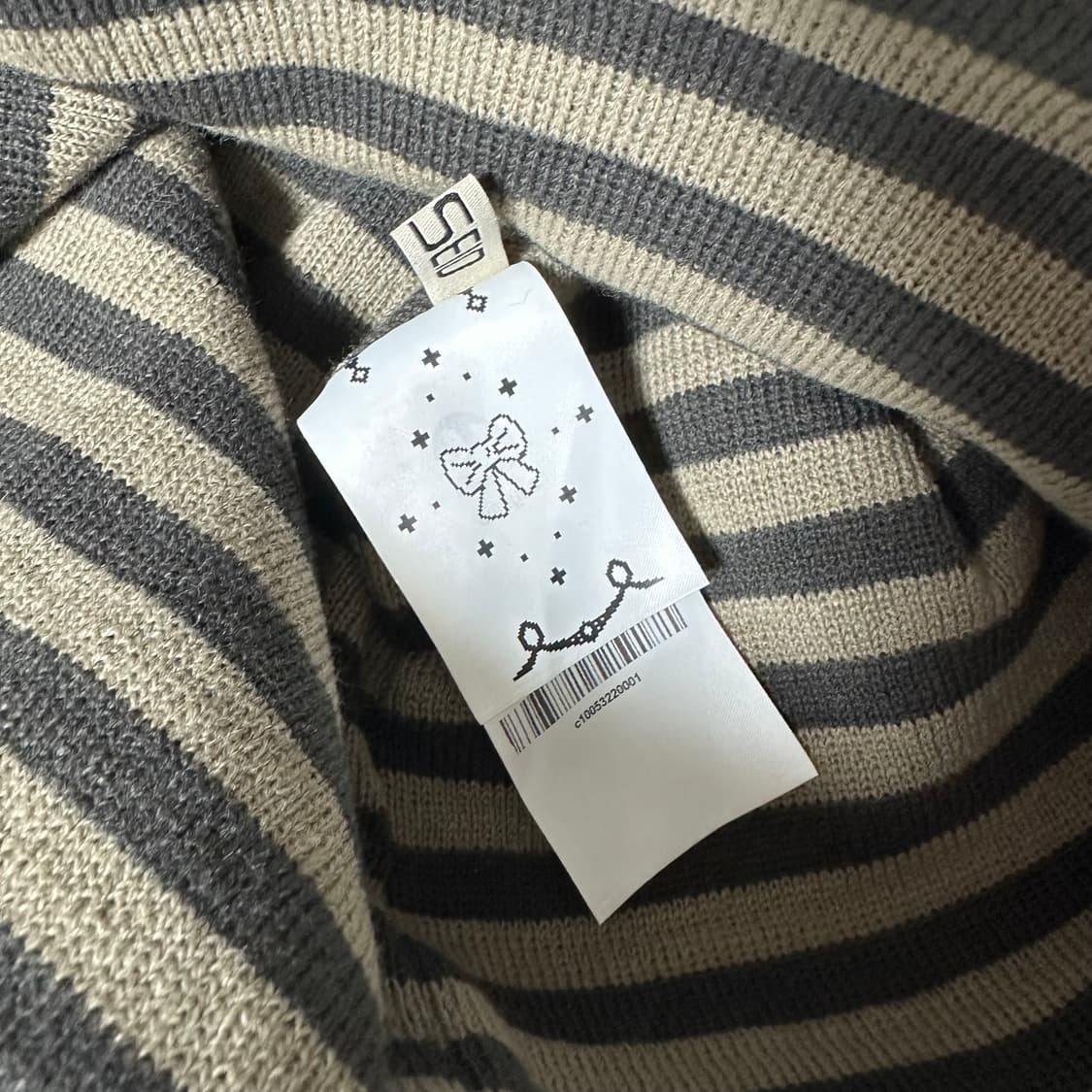 코이세이오 스트라이프 비니 카키 상품이미지6