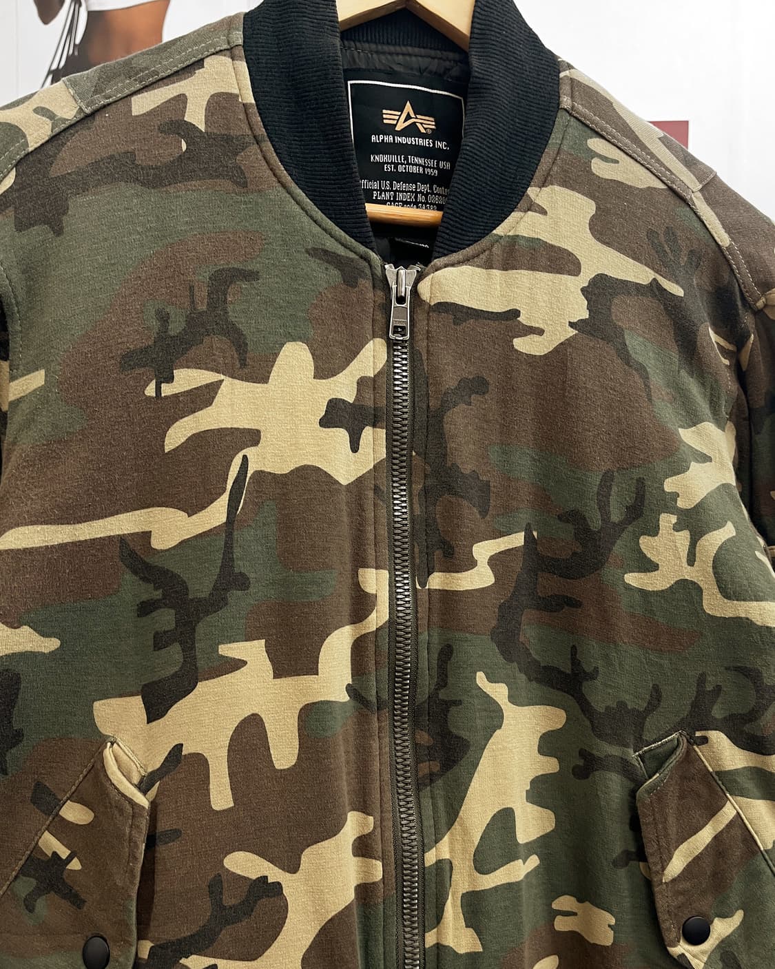 알파인더스트리 카모 스웻 봄버 자켓 상품이미지6