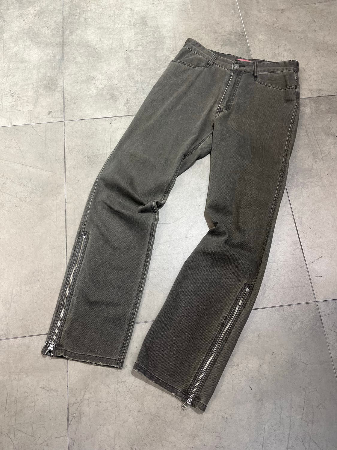 일본 빈티지 락펑크 락시크 지퍼 와이드 팬츠 상품이미지1