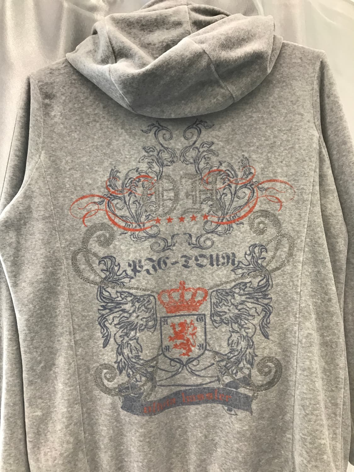 Olivia Hassler Grey Velvet Hoodie zip up 상품이미지7