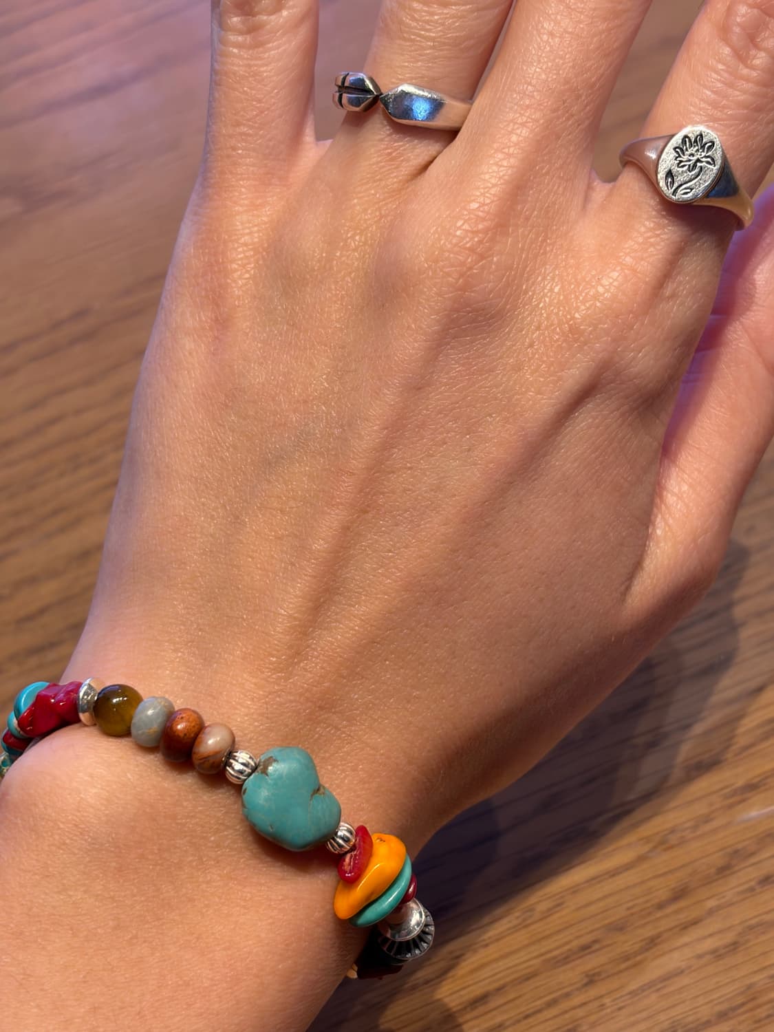 빈티지 터키석 하트 브레이슬릿 상품이미지4