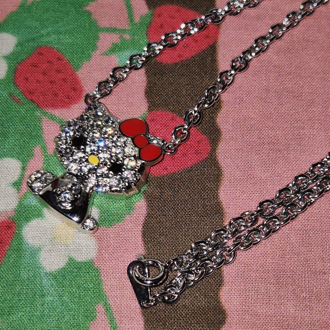 08s 레어 키티 실버 925 파베 목걸이 상품이미지9