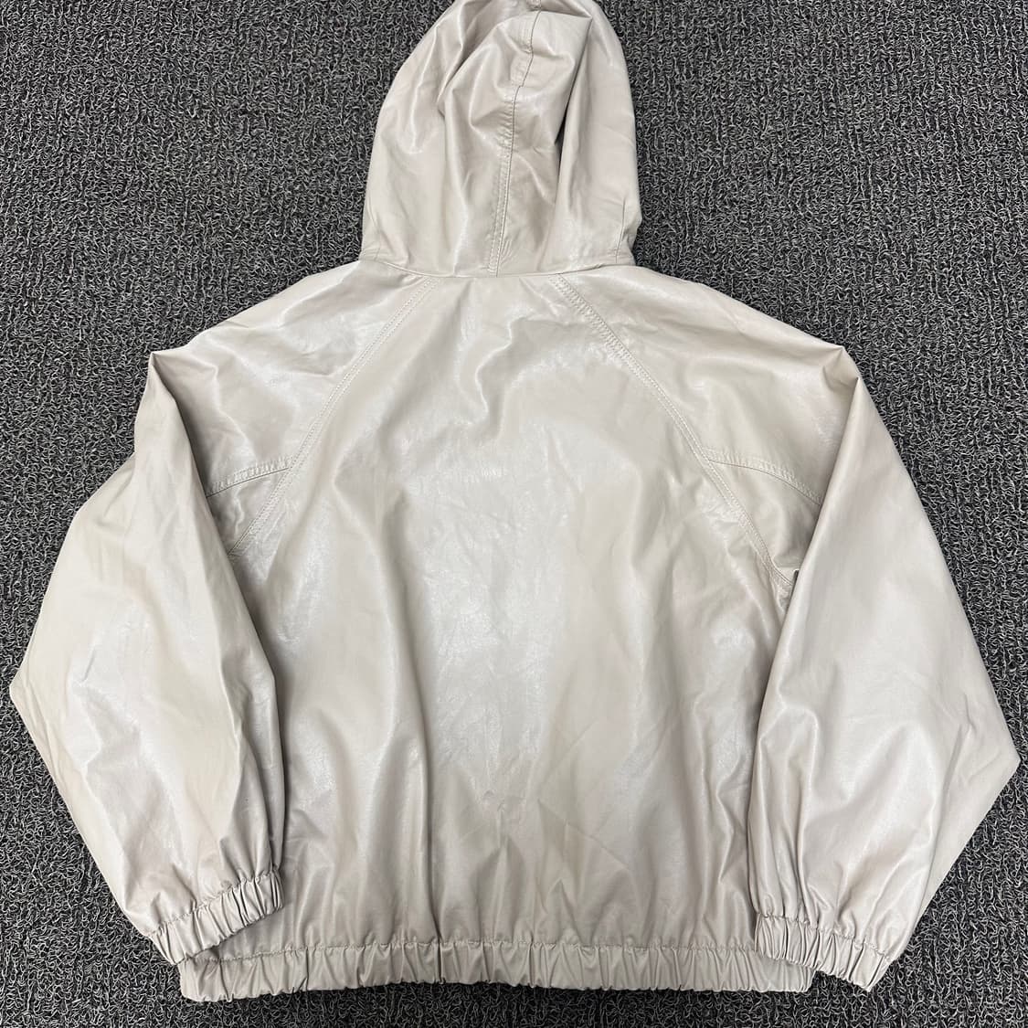 VOV 보브 여성 가죽 후드집업 자켓 아이보리 상품이미지5