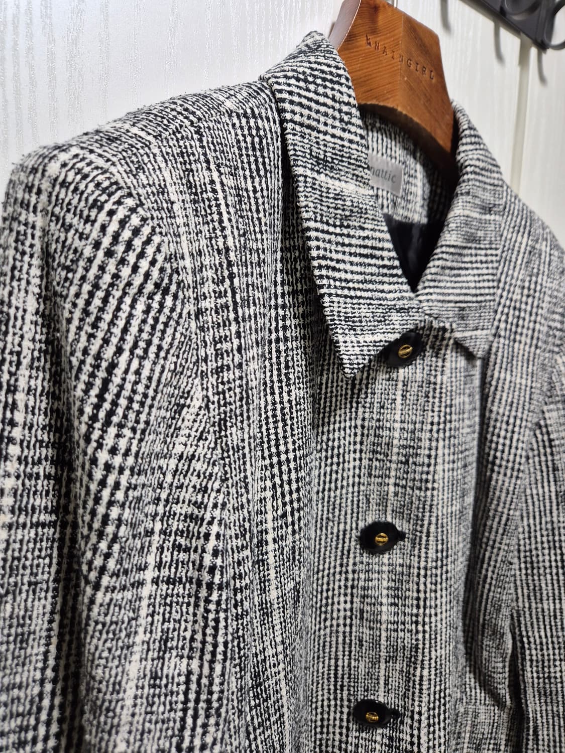 (세일)JPN빈티지.Inattic 체크 스커트 트위드 세트 상품이미지7