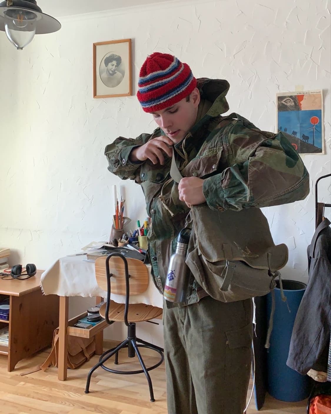 50's 벨기에 밀리터리 카모 필드 자켓 M65 파카 상품이미지10