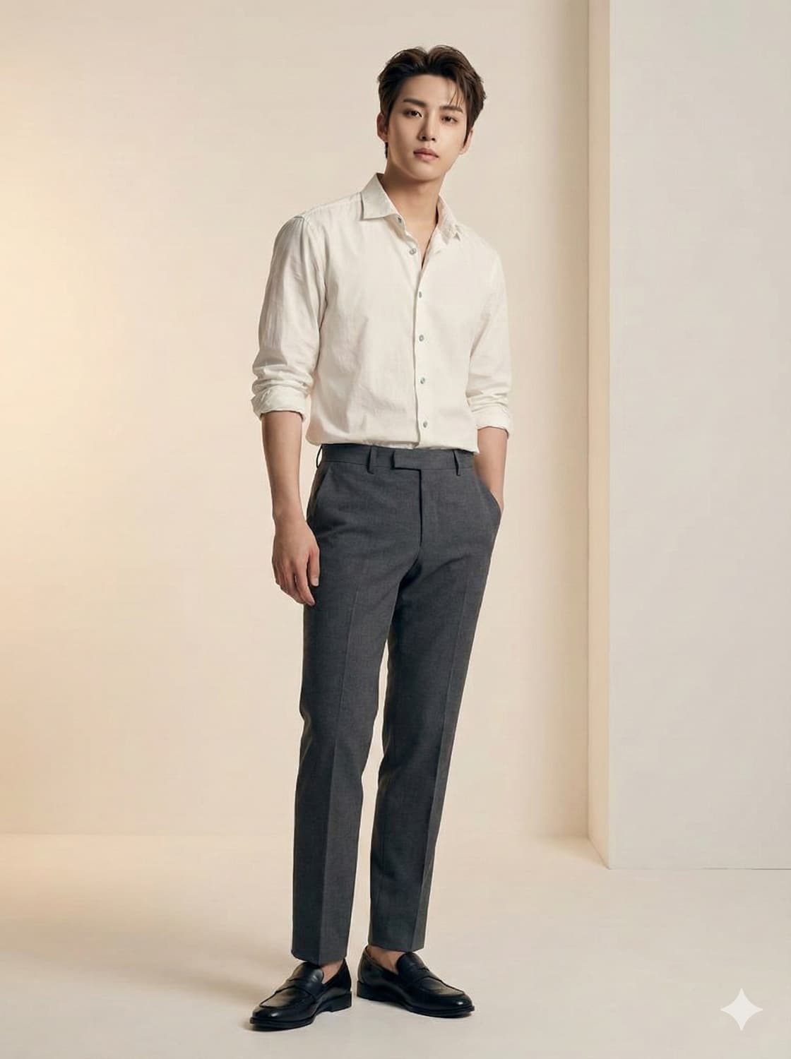 SYSTEM 시스템 알비니 원단 화이트 셔츠_100 상품이미지1