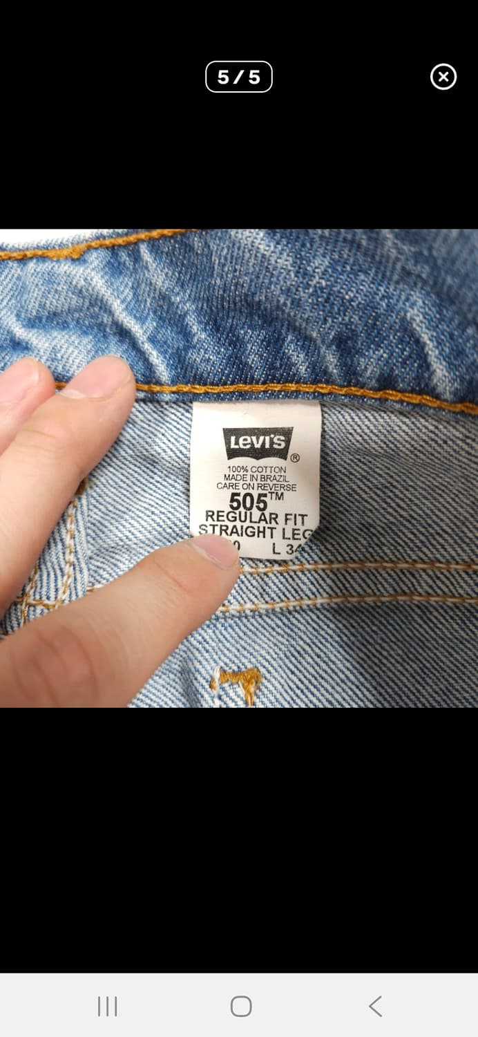 리바이스 505 오렌지탭 연청바지 상품이미지5