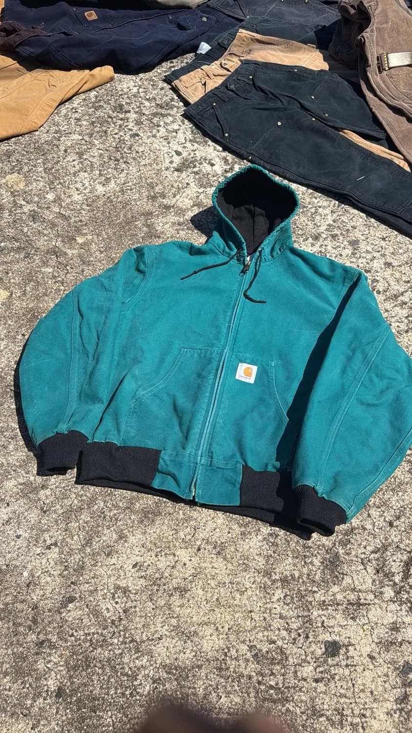 [XL] 90s 빈티지 칼하트 액티브 자켓 JR441 Teal 상품이미지1