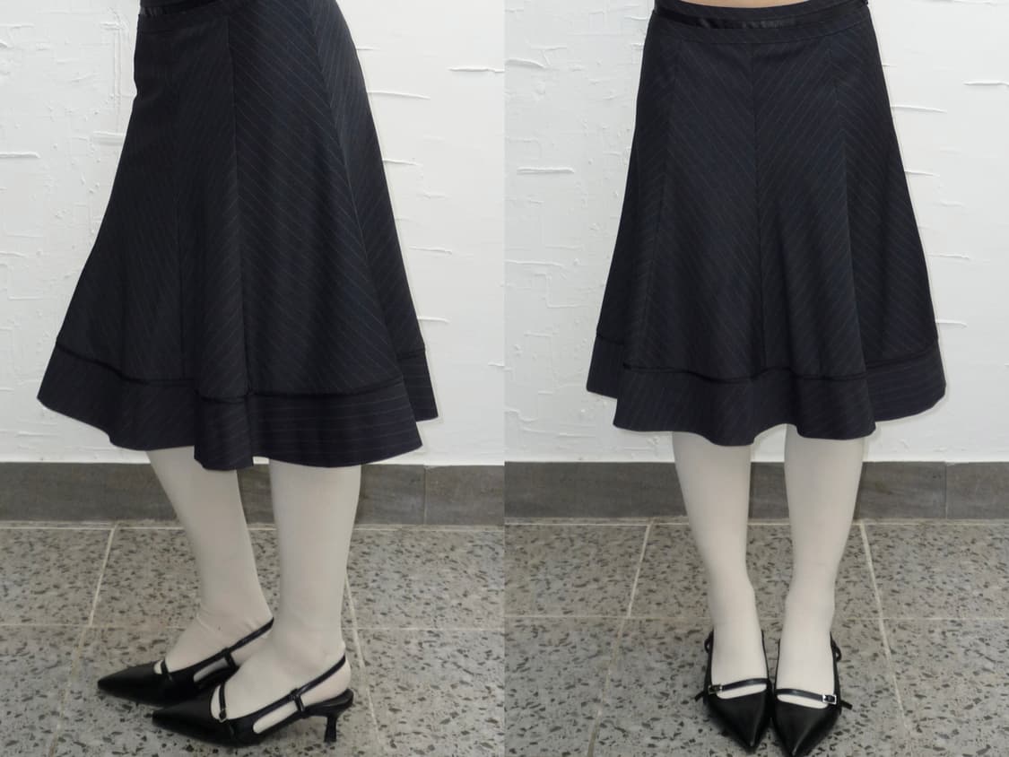 striped navy midi skirt 상품이미지4