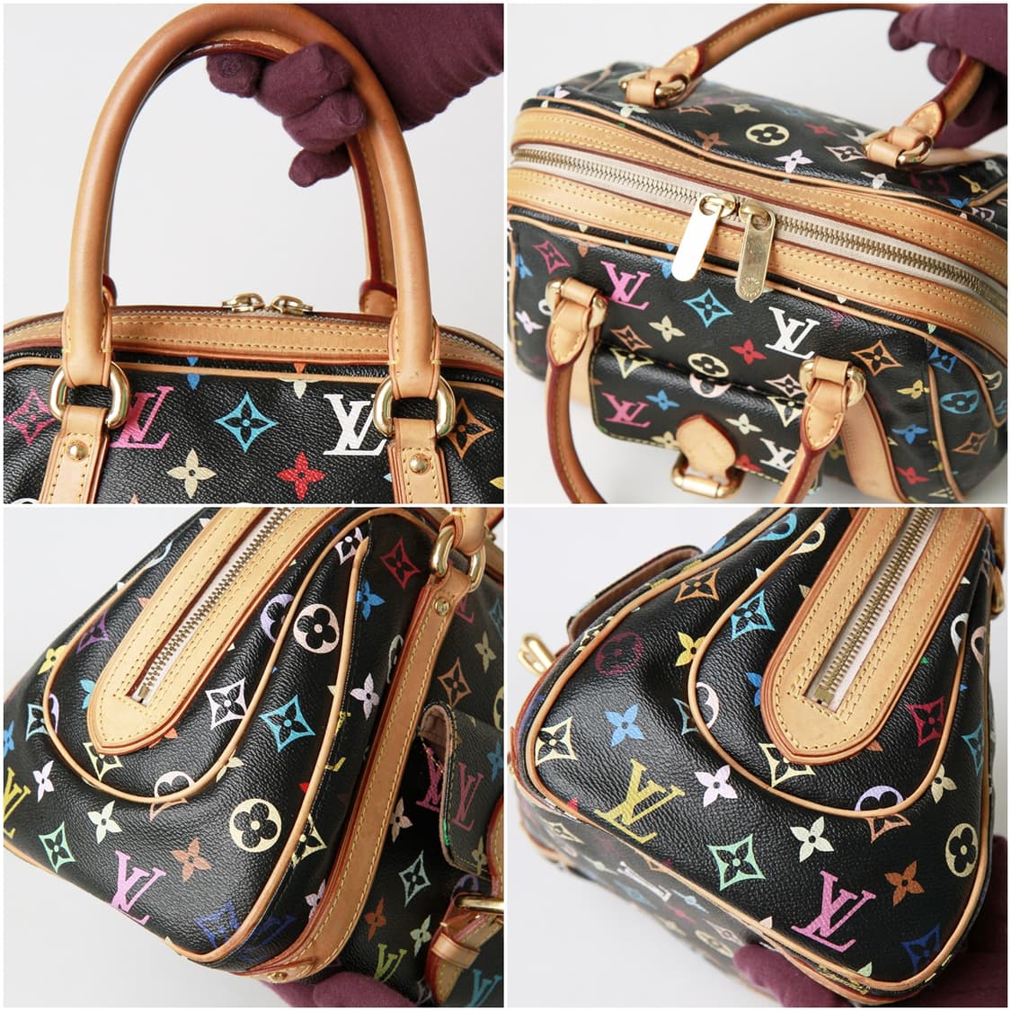 Louis Vuitton 프리실라 블랙 멀티컬러 핸드백 상품이미지7