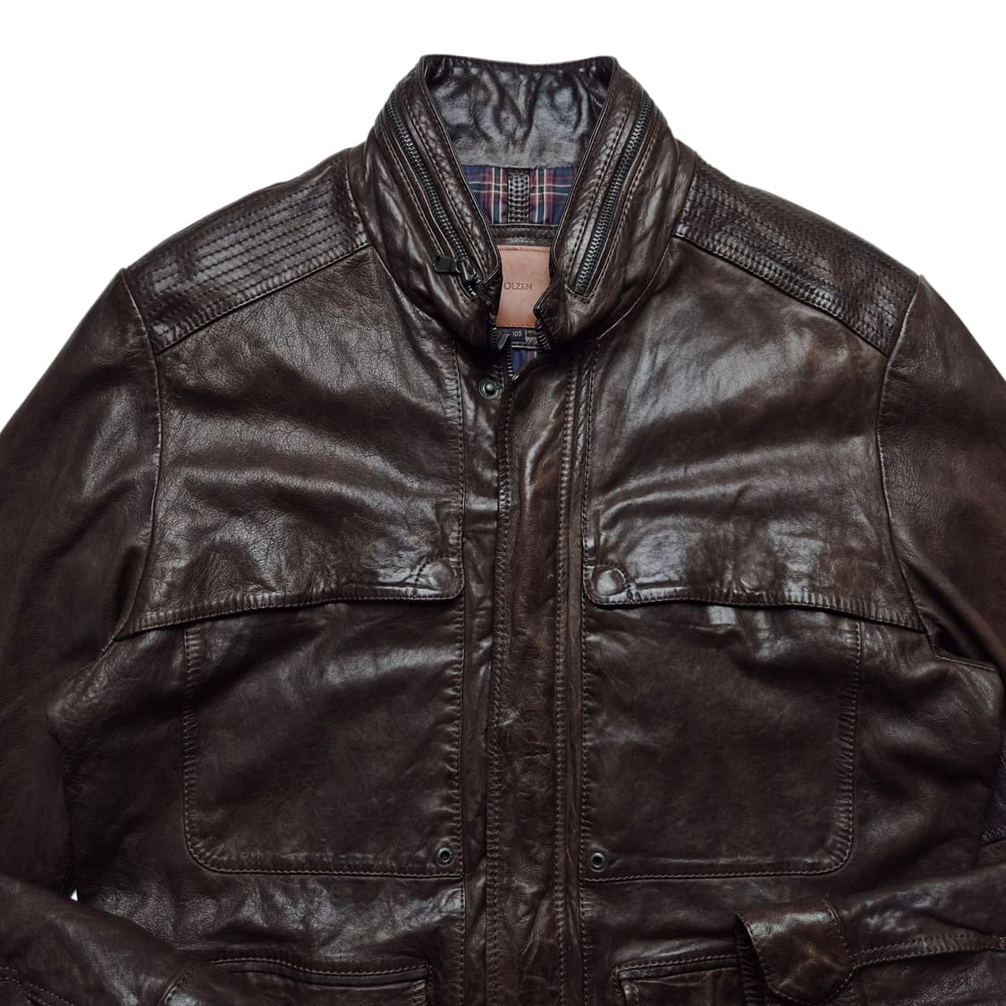 [L] 올젠 4포켓 견장 양가죽 자켓 상품이미지3